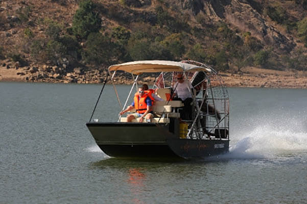 Experience an airboat ride on the Crocodile river with Airboat Afrika